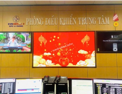 THI CÔNG MÀN HÌNH LED P1.53 TẠI THUỶ ĐIỆN A VƯƠNG
